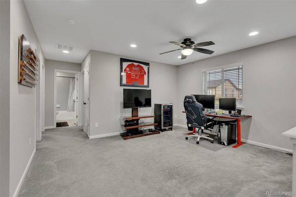 Home Office, Interior, Recessed Lighting