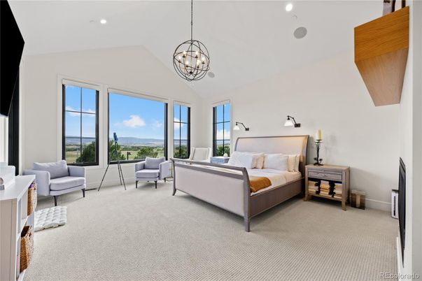 Bedroom, Chandelier, Interior, Recessed Lighting