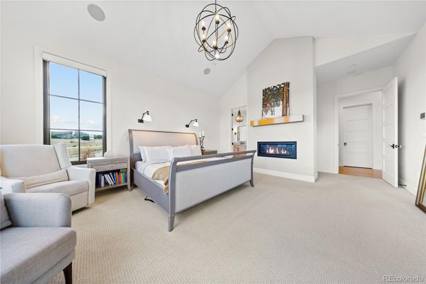 Bedroom, Fireplace, Interior