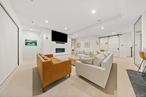 Fireplace, Interior, Living room, Recessed Lighting