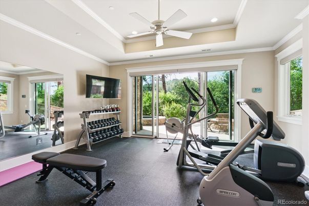 Fitness Equipment, Gym, Interior, Recessed Lighting
