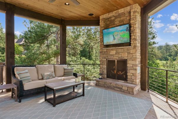 Exterior, Fireplace, Interior, Recessed Lighting, Wooden Ceilings