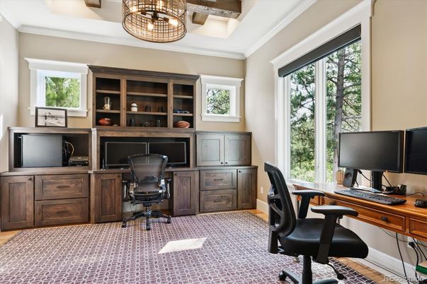 Home Office, Interior, Wooden Beams