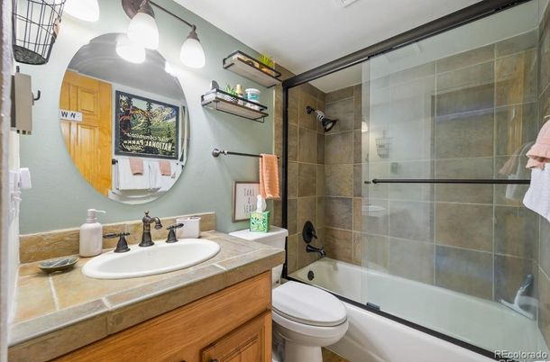 Bathroom, Glass Shower, Interior, Tile Countertops
