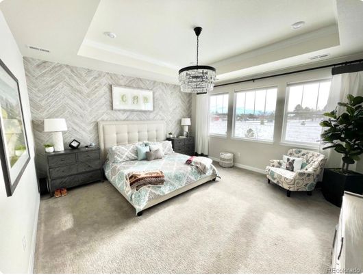 Bedroom, Chandelier, Interior, Recessed Lighting, Water
