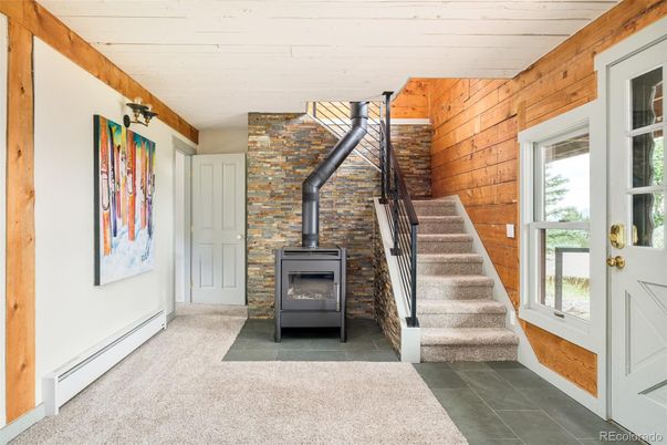Fireplace, Interior, Wooden Walls