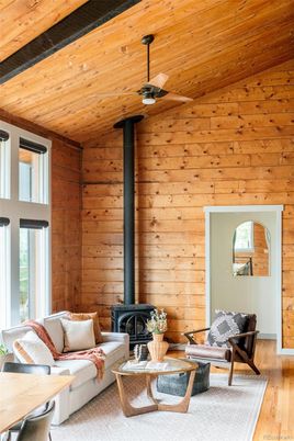 Fireplace, Interior, Living room, Wooden Ceilings, Wood Texture Flooring, Wooden Walls