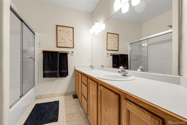 Bathroom, Dual Sink Vanities, Glass Shower, Interior