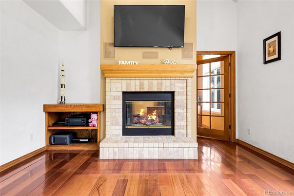 Fireplace, Interior, Wood Texture Flooring