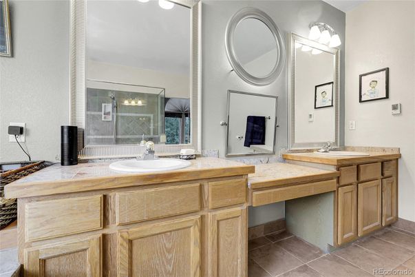 Bathroom, Dual Sink Vanities, Interior, Tile Countertops