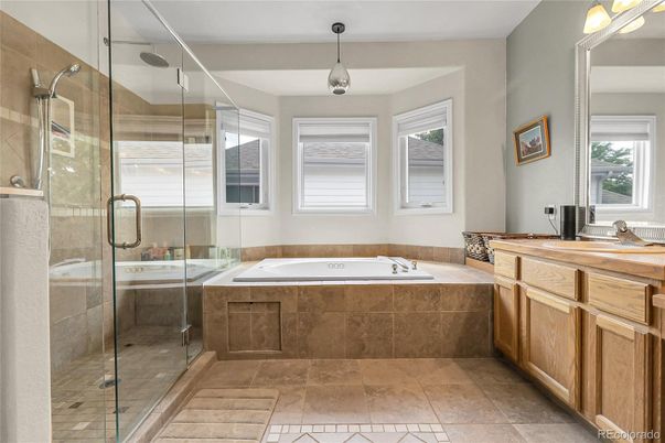 Bathroom, Glass Shower, Interior, Pendant Lights