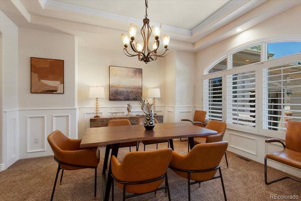 Chandelier, Dining room, Interior, Recessed Lighting