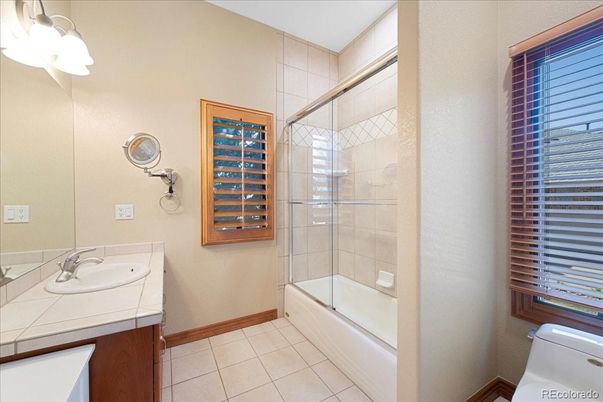 Bathroom, Glass Shower, Interior, Tile Countertops