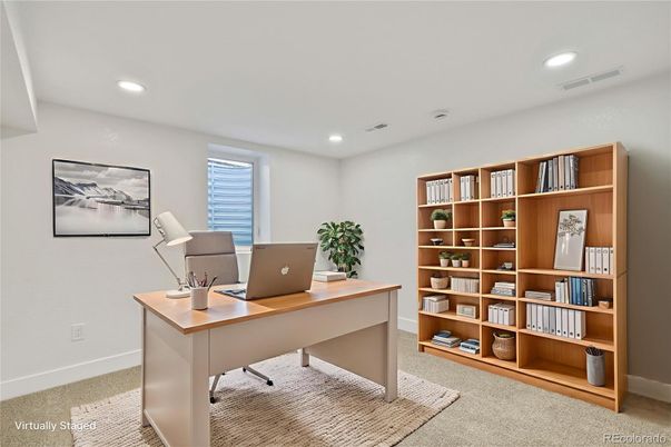 Home Office, Interior, Recessed Lighting
