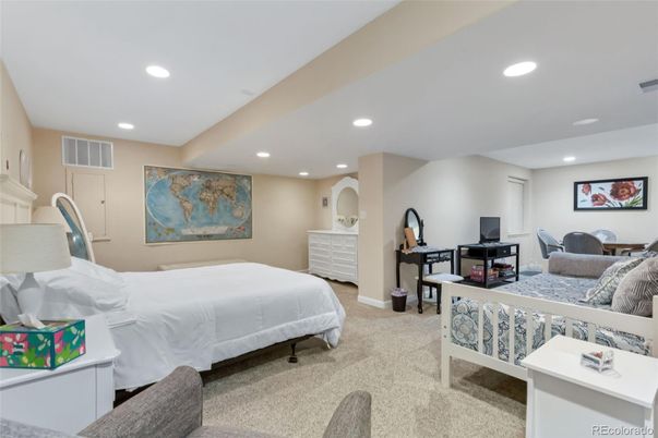 Bedroom, Interior, Recessed Lighting