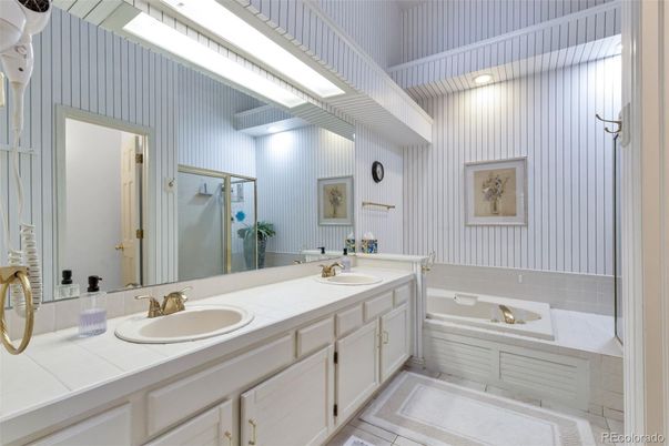 Bathroom, Dual Sink Vanities, Interior, Tile Countertops