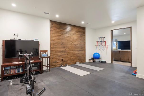 Fitness Equipment, Interior, Recessed Lighting, Wooden Walls