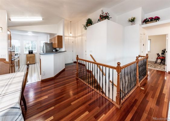 Interior, Kitchen, Pendant Lights, Wood Texture Flooring