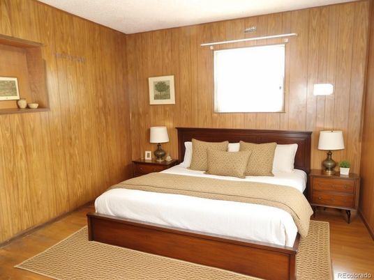 Bedroom, Interior, Wood Texture Flooring, Wooden Walls