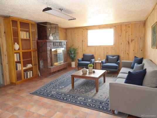 Fireplace, Interior, Living room, Pendant Lights, Wooden Walls
