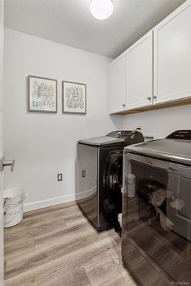 Interior, Washer, Wood Texture Flooring