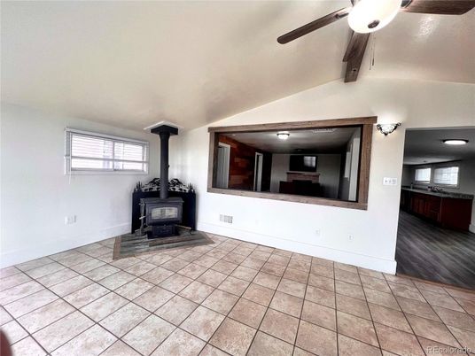 Empty room, Fireplace, Interior