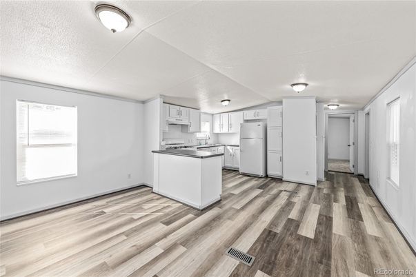 Interior, Kitchen, Wood Texture Flooring