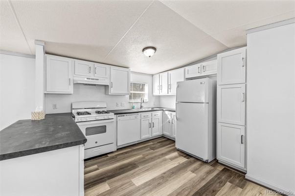 Interior, Kitchen, Wood Texture Flooring