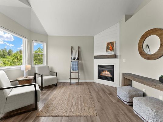 Fireplace, Interior, Wood Texture Flooring