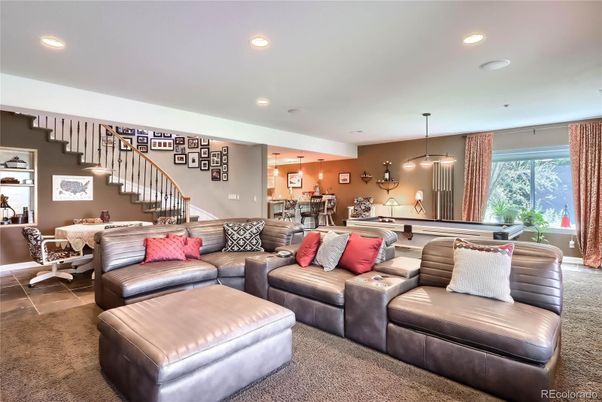 Billiard Table, Dining room, Game Room, Interior, Living room, Pendant Lights, Recessed Lighting