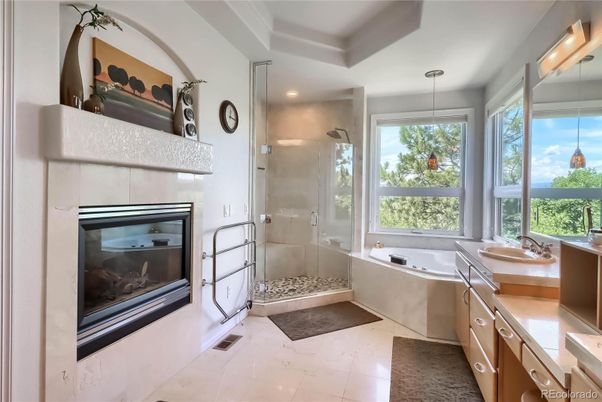 Bathroom, Glass Shower, Interior, Pendant Lights, Recessed Lighting