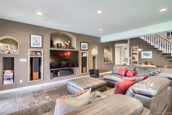 Interior, Living room, Recessed Lighting