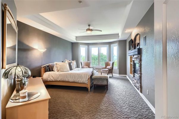 Bedroom, Fireplace, Interior, Recessed Lighting
