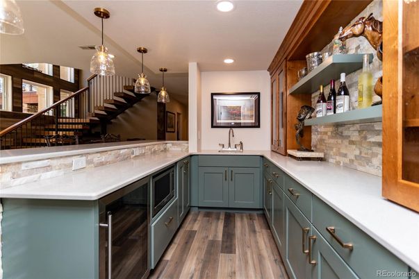 Interior, Pendant Lights, Recessed Lighting, Wood Texture Flooring
