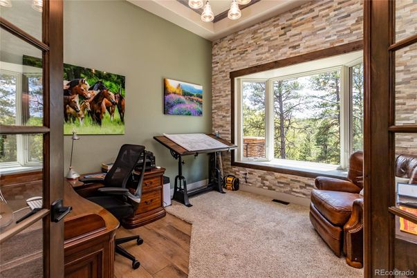 Home Office, Interior, Stone Walls