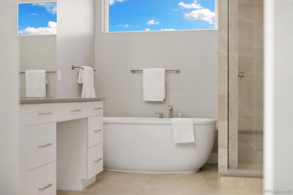 Bathroom, Free Standing Baths, Glass Shower, Interior