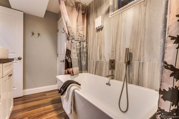 Bathroom, Interior, Wood Texture Flooring