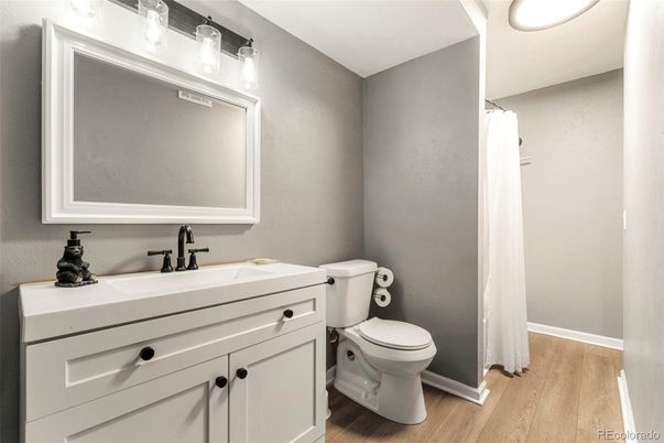 Bathroom, Interior, Wood Texture Flooring