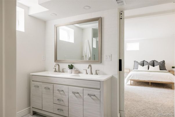 Bathroom, Bedroom, Dual Sink Vanities, Interior, Recessed Lighting