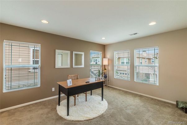 Home Office, Interior, Recessed Lighting