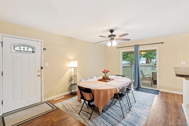 Dining room, Interior, Wood Texture Flooring
