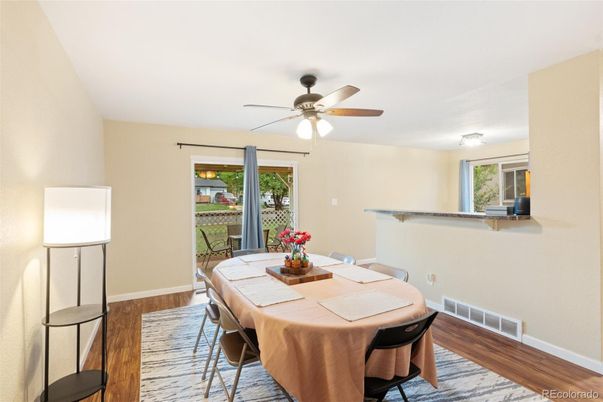 Dining room, Interior, Wood Texture Flooring