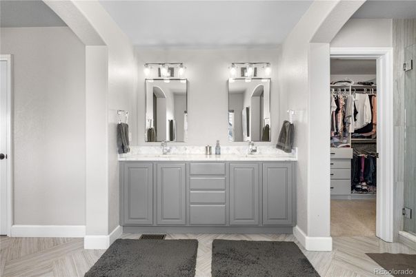 Bathroom, Dual Sink Vanities, Interior, Walk-in Closets