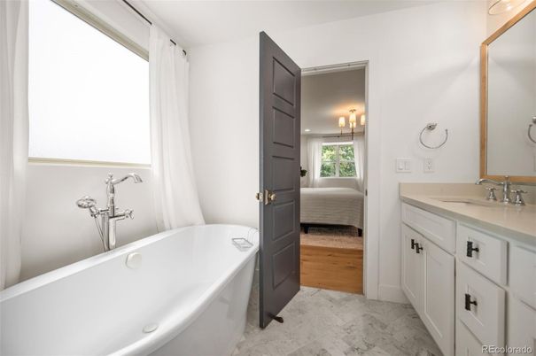 Bathroom, Dual Sink Vanities, Free Standing Baths, Interior, Marble