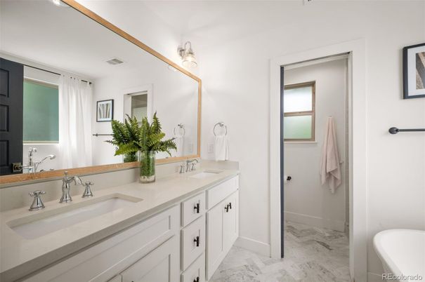 Bathroom, Dual Sink Vanities, Interior, Marble