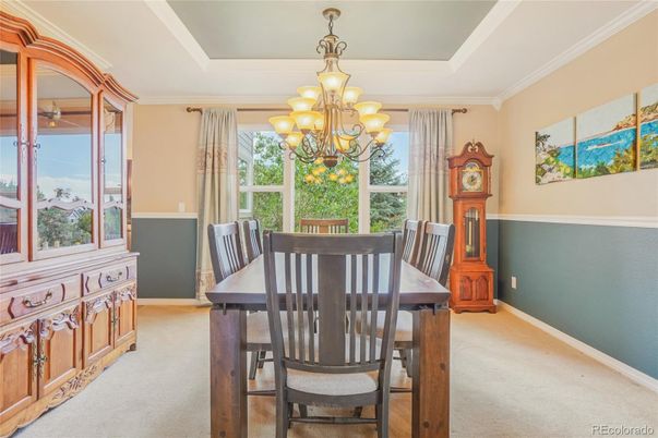 Chandelier, Dining room, Interior