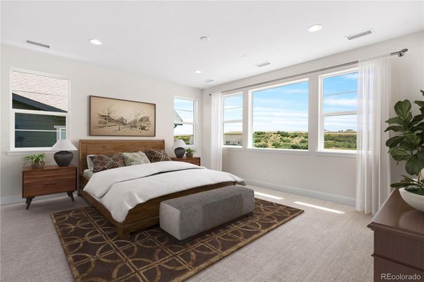 Bedroom, Interior, Recessed Lighting
