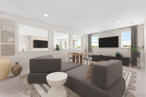 Interior, Living room, Recessed Lighting