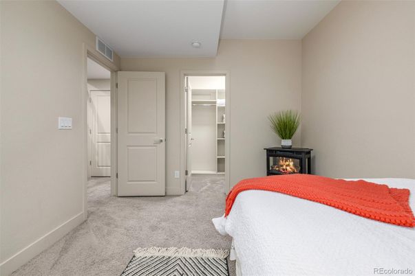 Bedroom, Fireplace, Interior