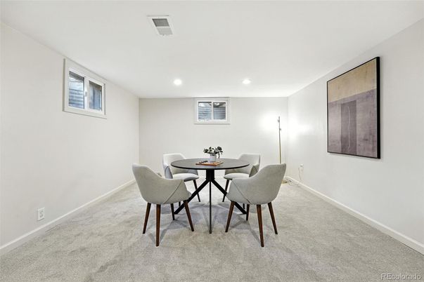 Dining room, Interior, Recessed Lighting